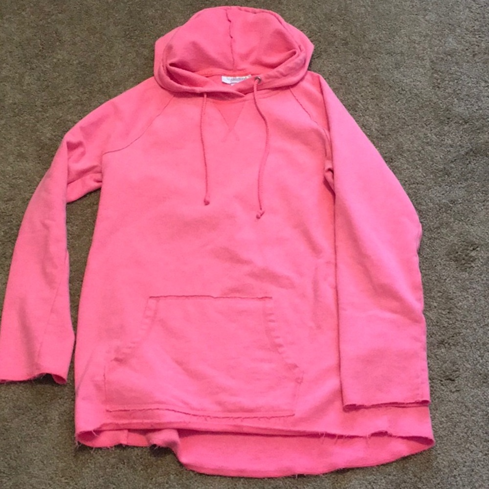 Bright pink Motherhood Maternity sweater.